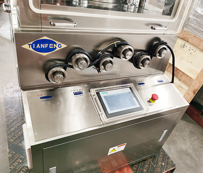 3 Layer Rotary Type Pill Tablet Press Machine 189000 Pieces/Hour With 3 Forced Feeders