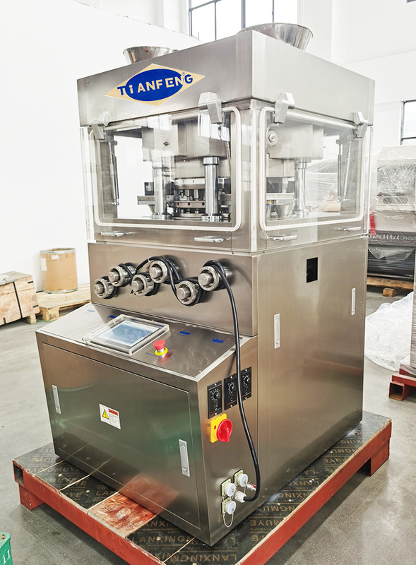 3 Layer Rotary Type Pill Tablet Press Machine 189000 Pieces/Hour With 3 Forced Feeders