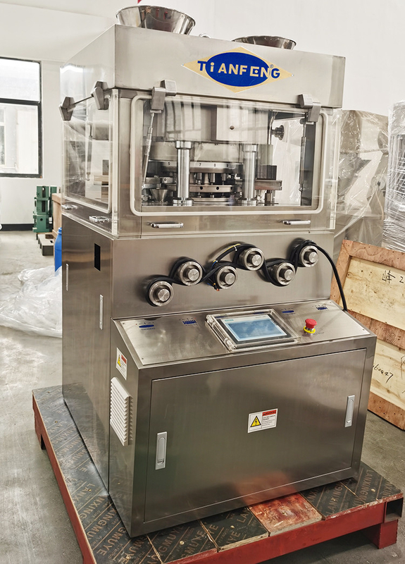 3 Layer Rotary Type Pill Tablet Press Machine 189000 Pieces/Hour With 3 Forced Feeders