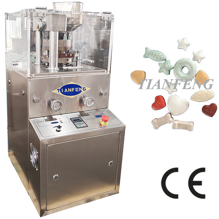 Max Pressure 60KN Rotary Tablet Press Machine For 2-6mm Tablet Thickness In 900x800x1800mm Size