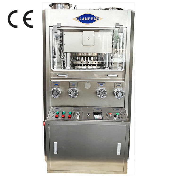 Rotary Tablet Press Machine ZP45A with 100 kN Maximum Pressure, 243,000 Tablets per Hour and 7.5KW Power