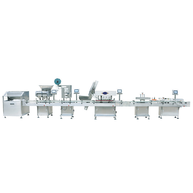 pill tablet capsule counting bottling packaging linkage production line 40-120 bottles per minute
