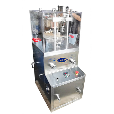 Lab Pharmaceutical Machine Rotary Tablet Press With 60KN Pressure Diameter 20mm