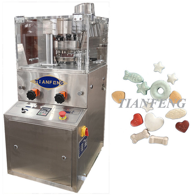 Automatic Rotary Tablet Press Machine For Med Batch Salt Sugar Production